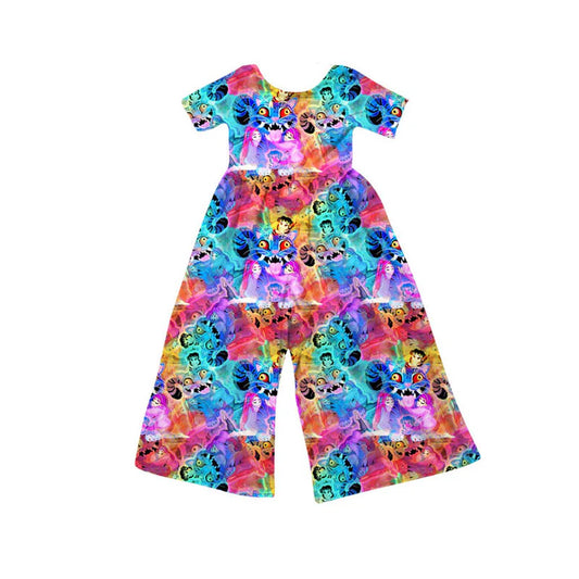 Preorder(moq 5) Baby Girls Short Sleeve Cartoon Girls Camo Pant Jumpsuits 10.11