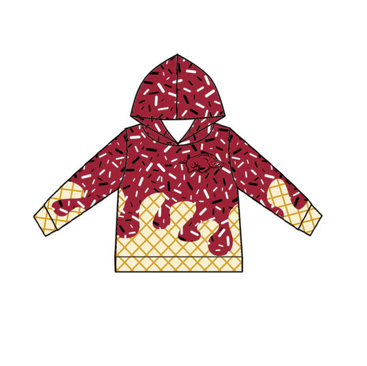 Preorder(moq 5) hogs ice cream sprinkle toddler kids team hoodie 8.19