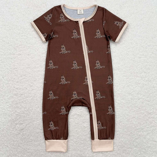 Baby Infant Boys Rompers Brown Camo Duck Zip Rompers SR1898