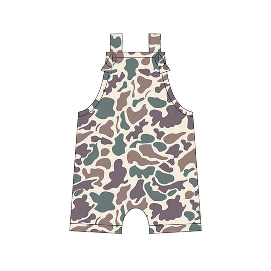 Preorder moq 5 Baby Boys Straps Grey Camouflage Rompers 5.12
