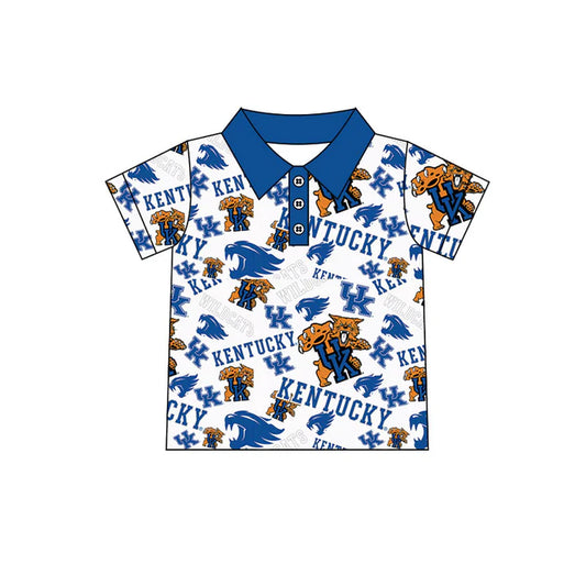 Preorder(moq 5)Baby Boys Kenturky Team Short Sleeve Tee Pullovers Polo Shirts Tops 7.22