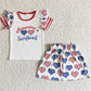Wholesale Baby Girl Clothes Dress Set July 4th Independence Day Boutique Girls Clothing GSSO0051