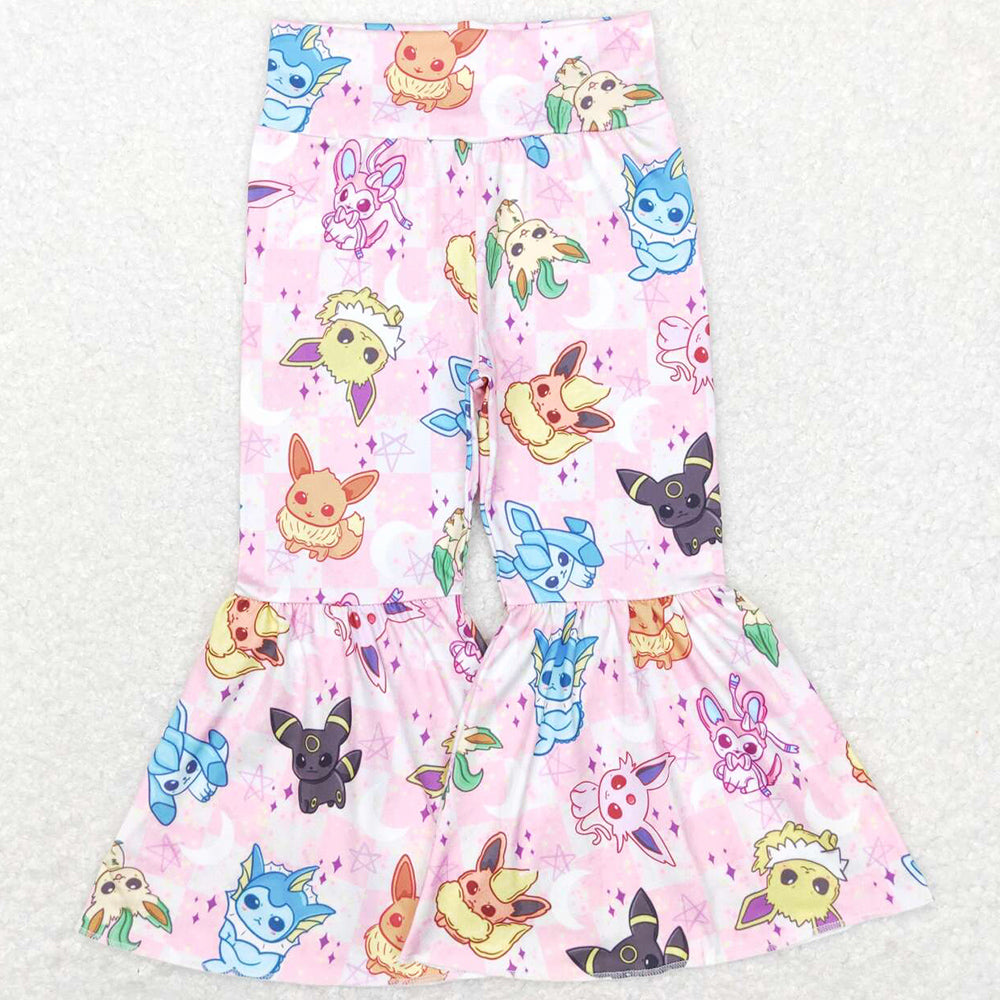 Baby Girls Pants Cartoon Flare Bell Bottom Pants P0384