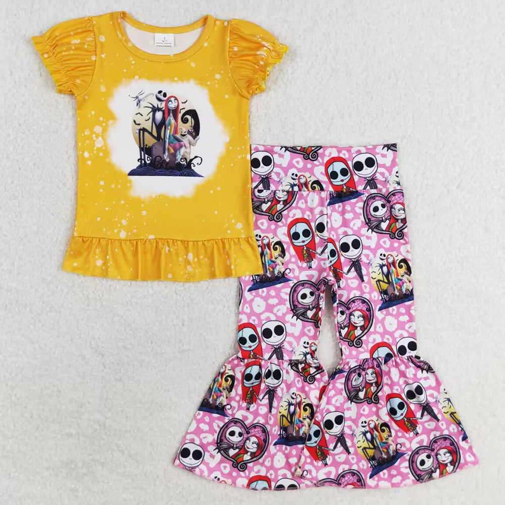 Baby Girls Clothes Halloween Short Sleeve Tops Bell Pants Sets GSPO1587