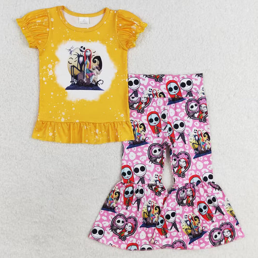 Baby Girls Clothes Halloween Short Sleeve Tops Bell Pants Sets GSPO1587