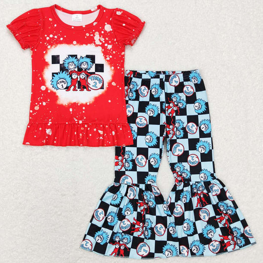 Boutique Baby Girls Clothes Cartoon Print Bell Pants Sets GSPO1084