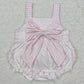 Baby Infant Girls Rompers Pink Dots Bows Straps Rompers SR2280