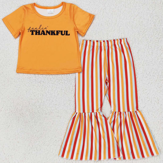 Thankful Baby Boys Clothes Short Sleeve Long Pants With Girls Sibling Sets BSPO0167 GSPO0883