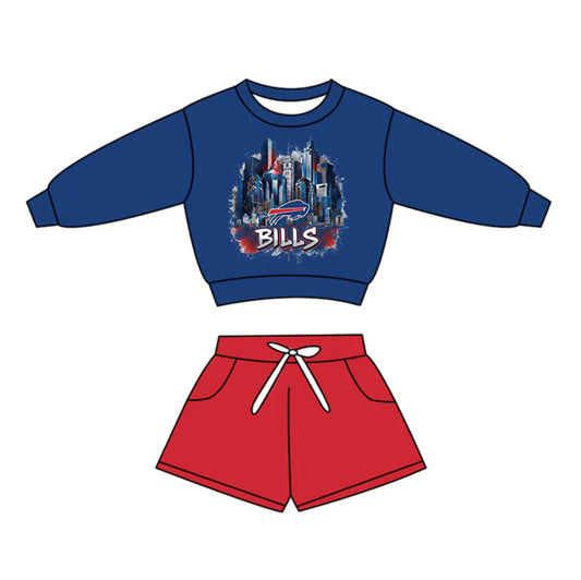Preorder(moq 5)Baby Boys Long Sleeve Bills Top Pockets Shorts Team Clothes Sets 12.16