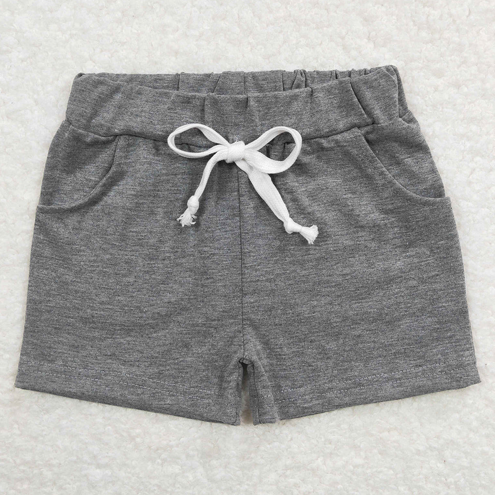 Baby Boys Shorts Summer Grey Pockets Cotton Bottoms Shorts SS0133