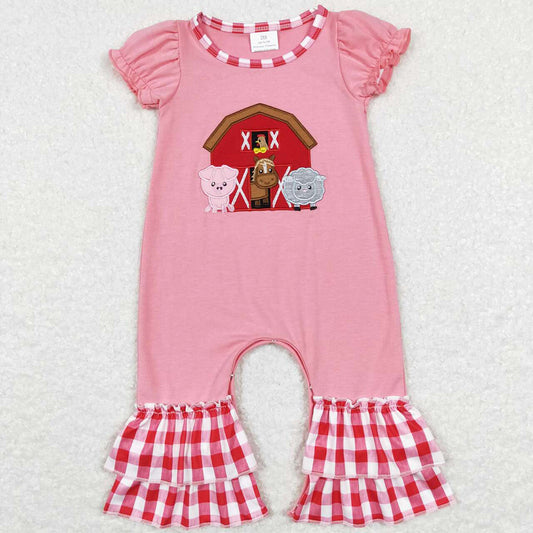 Farm Embroidery Baby Girls Rompers SR0511