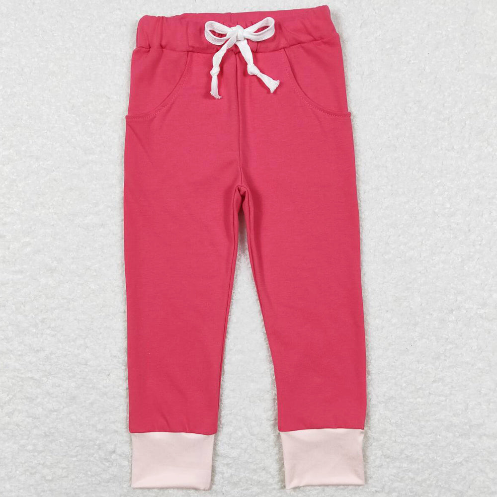 Baby Girls Pants Pink Pockets Cotton Pants P0352