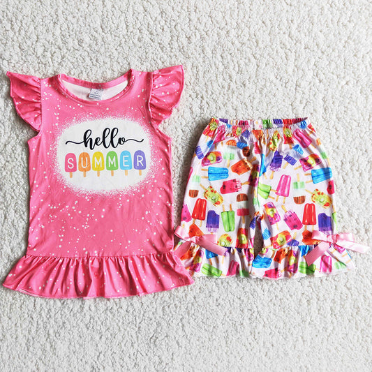 Fashion Baby Girls Clothes Set Cute Kids Clothes Girls Boutique Outfits D10-11