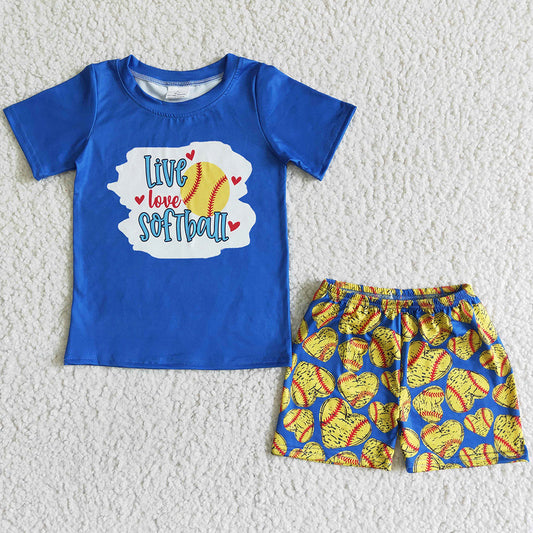 New Fashion Kids Clothes Boys Outfits Summer Baby Boy Clothes Softball Set BSSO0020