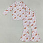 Baby Girls Clothes Yoga Pink Bow Footballs Pockets Zipper Top Bell Bottom Pants Sets GLP2499 9.1