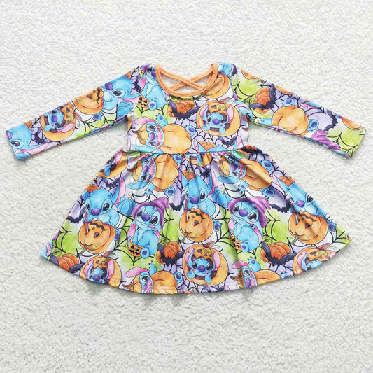 Fashion Kids Girls Dress Long Sleeve Halloween Dresses GLD0330