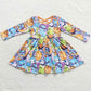 Fashion Kids Girls Dress Long Sleeve Halloween Dresses GLD0330