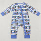 Baby Infant Boys Rompers Fall Stripes Ducks Bamboo Zip Rompers preorder LR1645