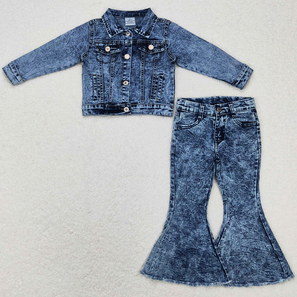 Boutique Girls Jeans Jackets Denim Pants Sets GLP1139