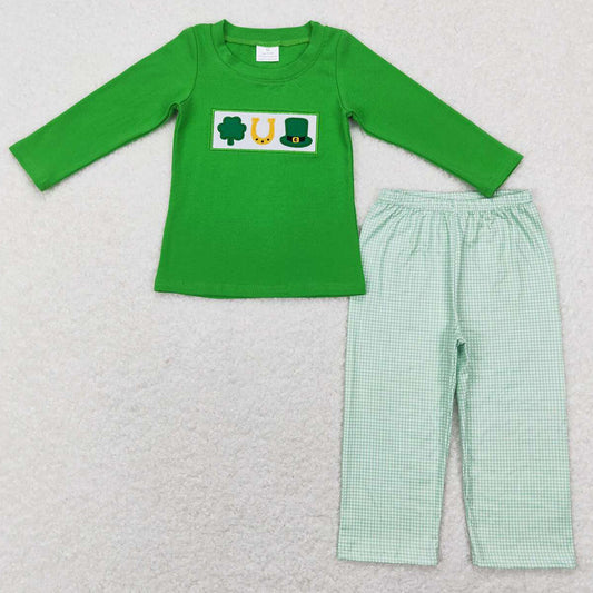 Baby Boys Clothes St Patrick Day Tops Pants Sets BLP0376