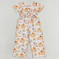 Baby Girls Jumpsuits Fall Pumpkin Flowers Short Sleeve Pants Jumpsuits SR1880