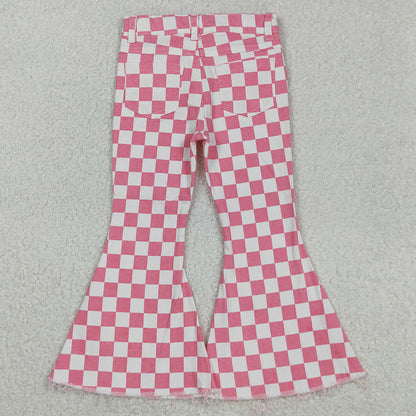 Pink Girls Denim Bell Pants Jeans Pants P0348 9.1
