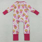 Baby Girls Rompers Hearts Chips Valentines Two Way Zip Convertible Rompers LR2843 12.5