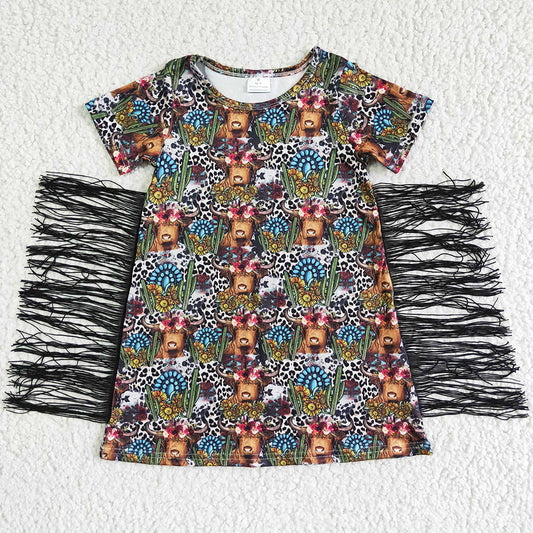 Fashion Baby Girl Dress Western Style Toddler Girls Tassel Dress BT0007