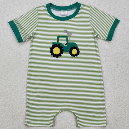 Baby Infant Girls Rompers Pink Tractor Bow Rompers SR2431 SR2432