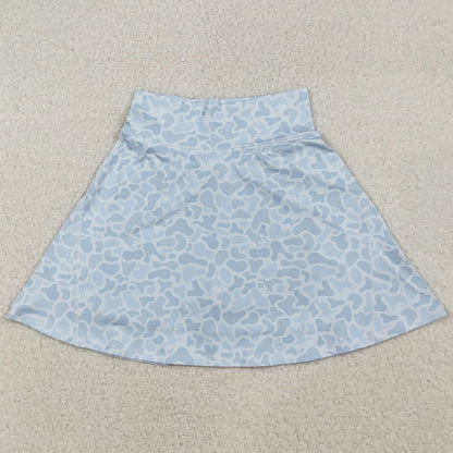 Adult Women Skirts Light Grey Camo Print Yoga Active Skirt Shorts Bottom GLK0133 10.1