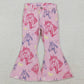 Baby Girls Jeans Pink Western Horse Denim Pants Jeans P0431 10.3