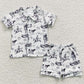 Sibling Baby Boys Pajamas Button Top Shorts Summer Western Pajamas Sets 5.28