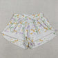 Adult Women Shorts Mardi Gras Bows Ruffle Yoga Shorts Bottoms SS0679 11.6