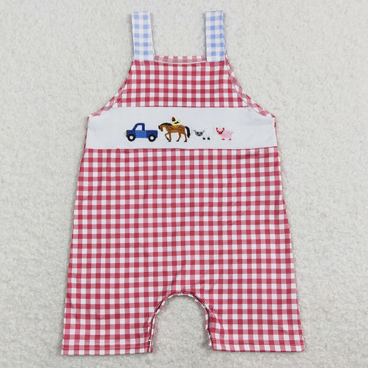 Farm Embroidery Baby Kids Boys Rompers SR0632