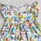 Wholesale Baby Girls Clothes Toddler Outfits Short Sleeve Summer Girls Clothing Set D7-27