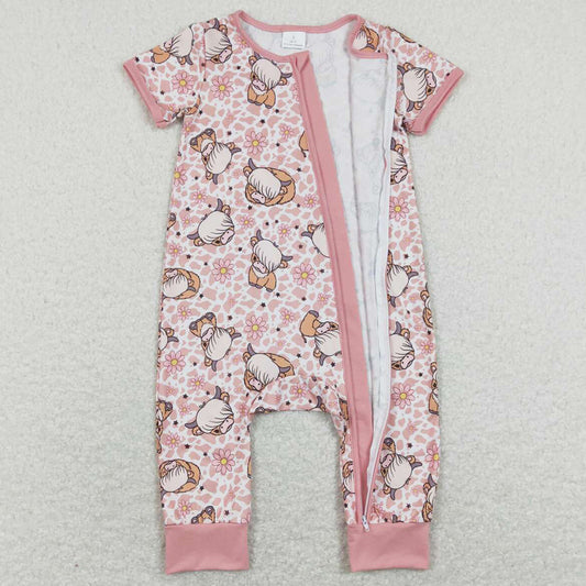 Cow Print Infant Baby Girls Rompers SR0924