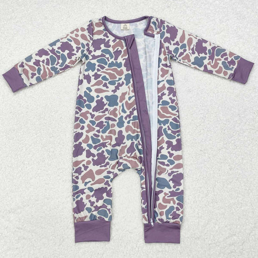 Baby Infant Boys Rompers Bamboo Camo Zip Rompers LR1604