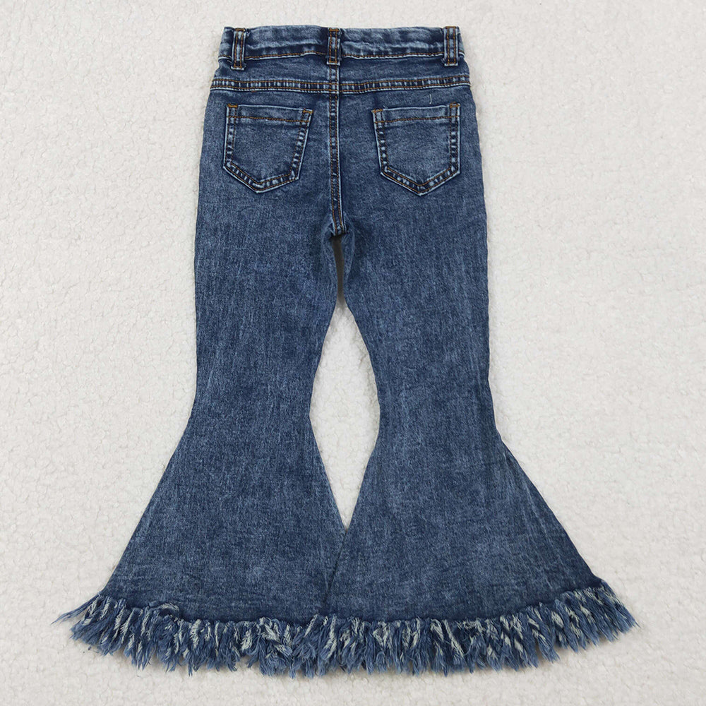 Boutique Baby Girls Jeans Pants Tassel Denim Bell Pants P0132 11.1