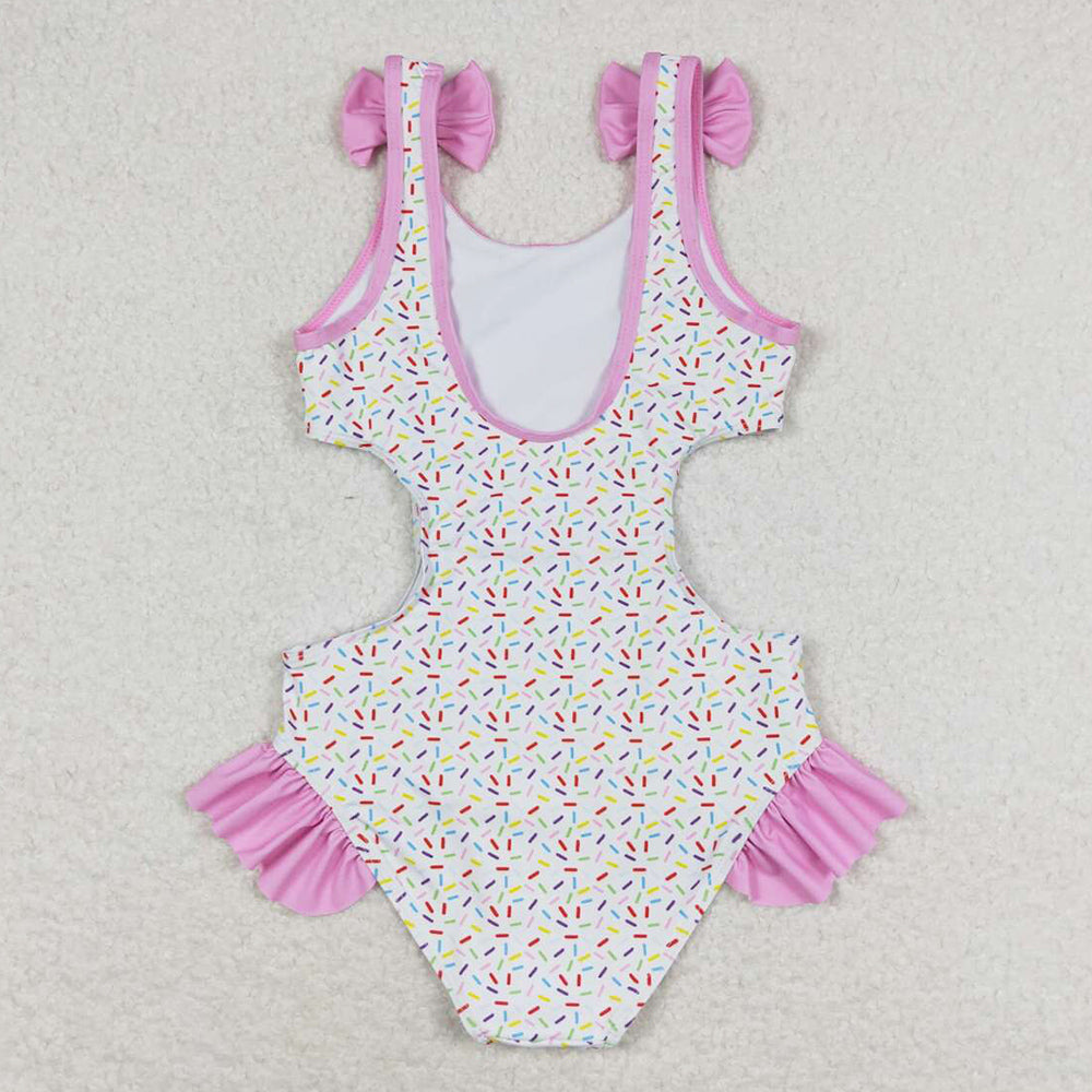 Baby Girls Clothes Summer Popstick Sleeveless Ruffle Top One Piece Swimsuits S0178