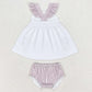 Baby Girls Clothes Bummies Shorts Sea Horse White Top Bummie Sets GBO0350