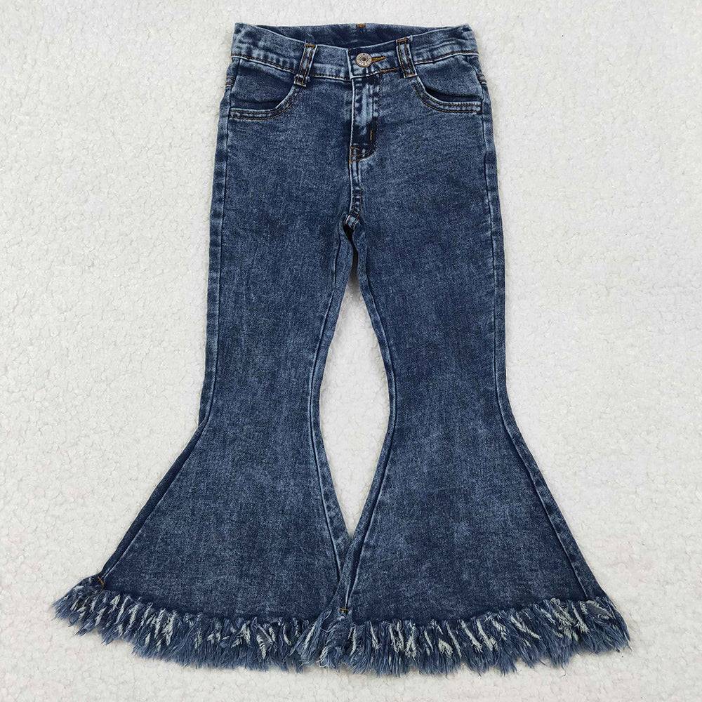 Boutique Baby Girls Jeans Pants Tassel Denim Bell Pants P0132 11.1