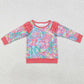 Baby Girls Clothes Pink Seaweed Long Sleeve Tee Shirts Tops GT0766