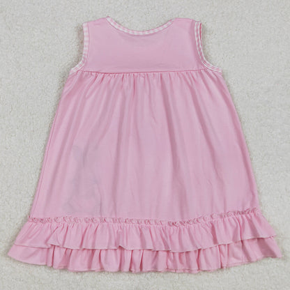 Baby Girls Dress Easter Pink Rabbit Ruffle Knee Length Dresses GSD1671 3.1