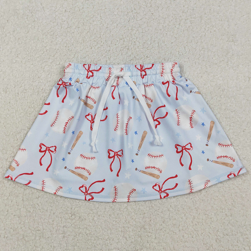 Baby Girls Skirts Bows Baseballs Team Yoga Active Skirt Shorts Bottom GLK0169 12.3