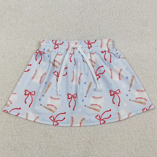 Baby Girls Skirts Bows Baseballs Team Yoga Active Skirt Shorts Bottom GLK0169 12.3