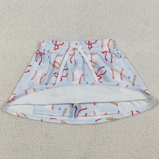 Baby Girls Skirts Bows Baseballs Team Yoga Active Skirt Shorts Bottom GLK0169 12.3