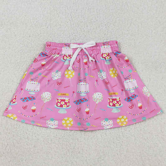Baby Girls Skirts Hearts Cakes Happy Birthday Yoga Active Skirt Shorts Bottom GLK0170 12.3