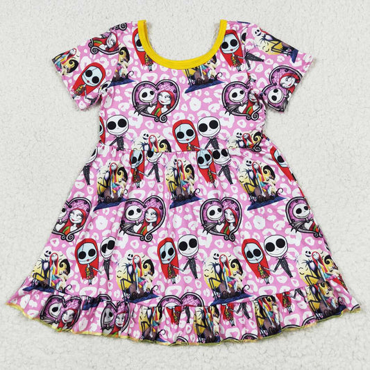 Baby Girls Dress Halloween Short Sleeve Knee Length Dresses GSD1317