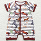 Baby Infant Boys Romper Horse Stripes Zip Rompers SR0823