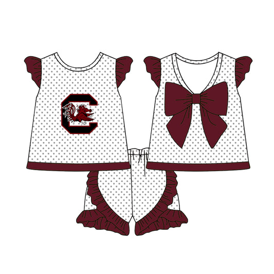 Preorder moq 5 Baby Girls Clothes Summer Tunic Tops Shorts Set 5.7